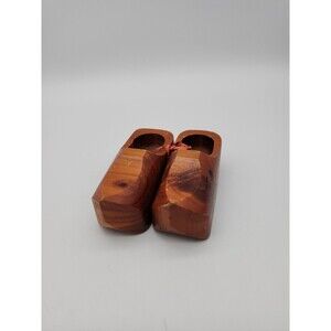 Miniature Hand Carved Wooded Shoes Windmill Dutch Knotty Pine? Souvenir